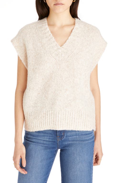 Madewell Balsam Cap Sleeve Sweater in Heather Sand