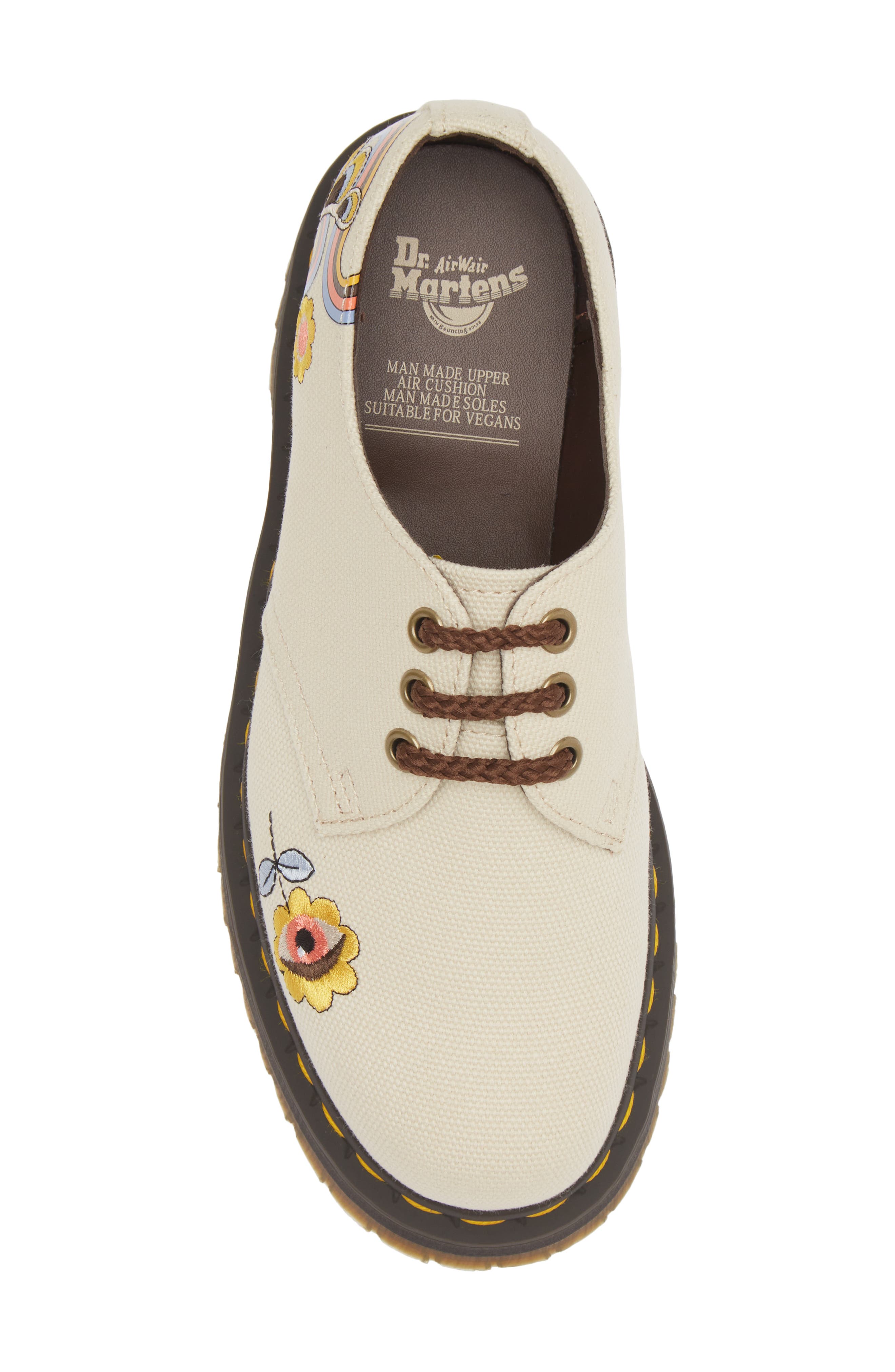 Dr. Martens Vegan 1461 Quad Platform Derby in Retro Ray