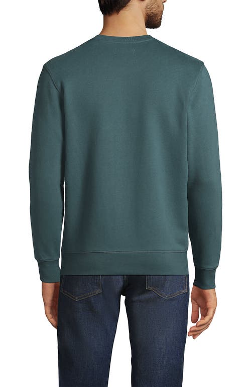 Shop Lands' End Long Sleeve Serious Sweats Crewneck Sweatshirt In Tourmaline