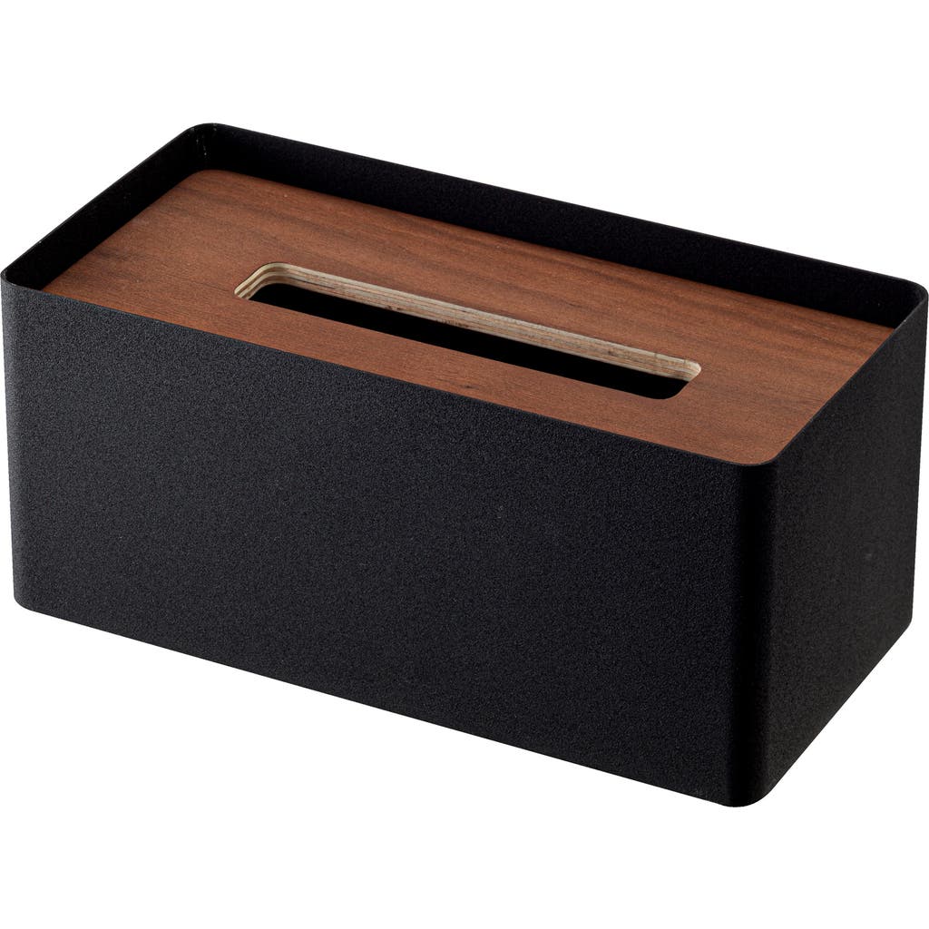 Yamazaki Standard Rectangular Tissue Box Case In Walnut