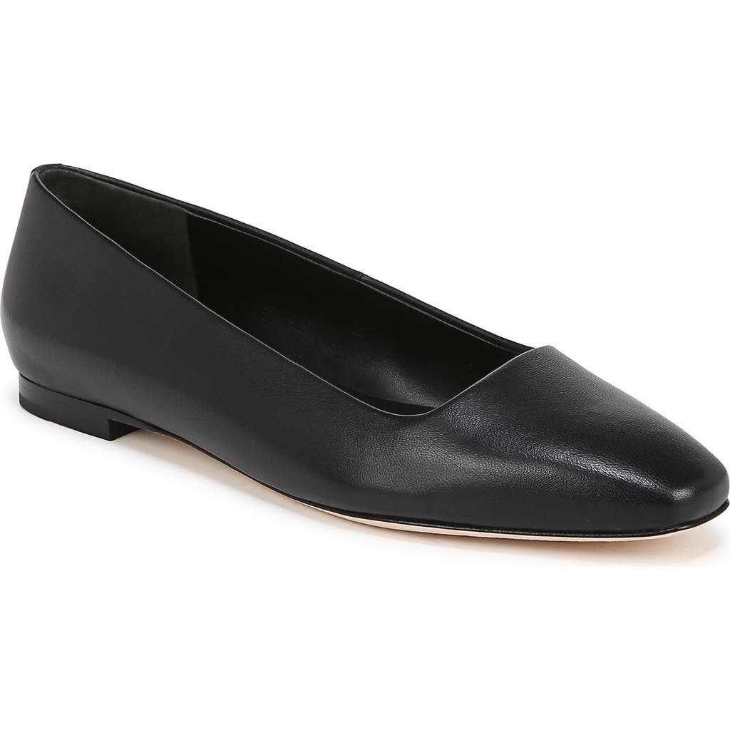 Vince Brodi-b Leather Skimmer In Black