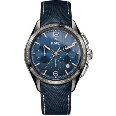 Rado Hyperchrome Automatic Chronograph Textile Strap Watch, 45Mm