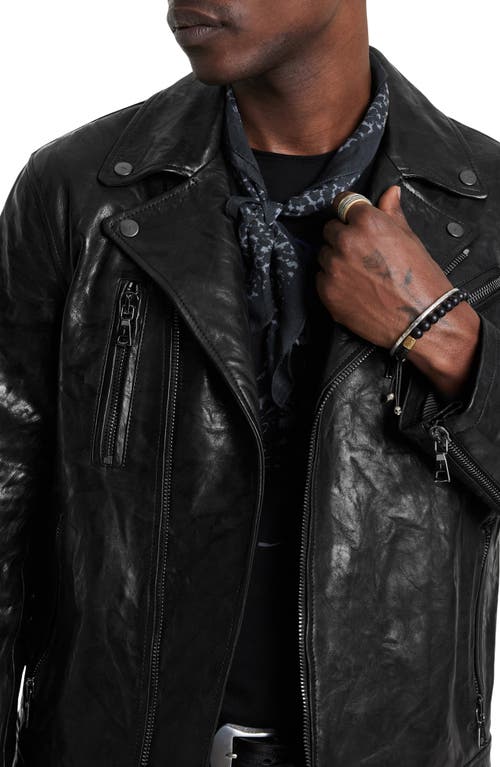 Shop John Varvatos Chelsea Slim Fit Leather Motorcycle Jacket In Black