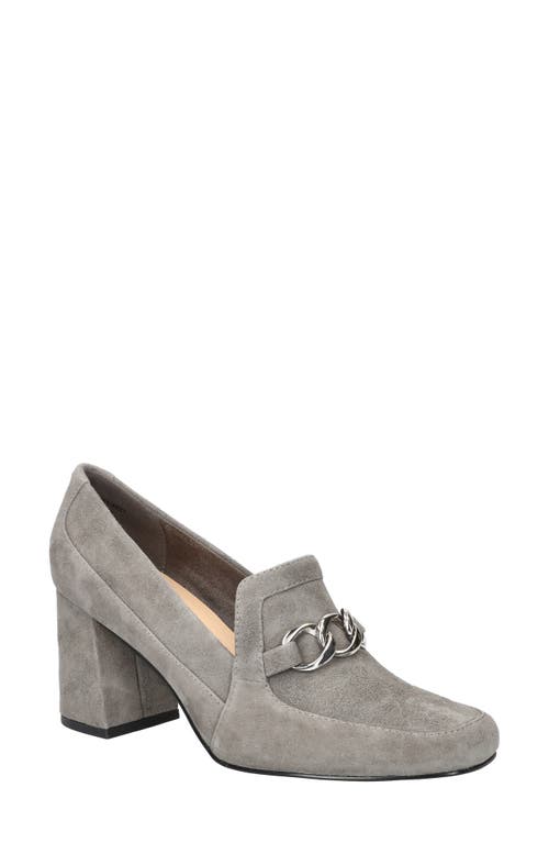 Shop Bella Vita Tam Pump In Grey Kidsuede Leather