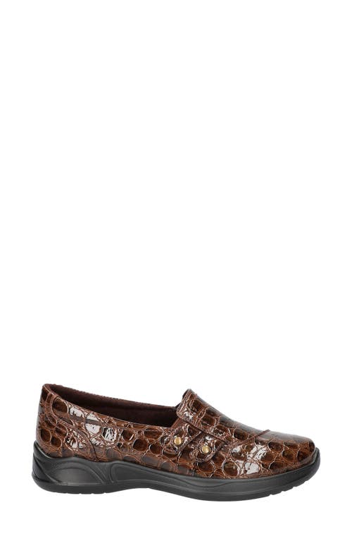 Shop Easy Street Tune Shoe In Brown Patent Croco