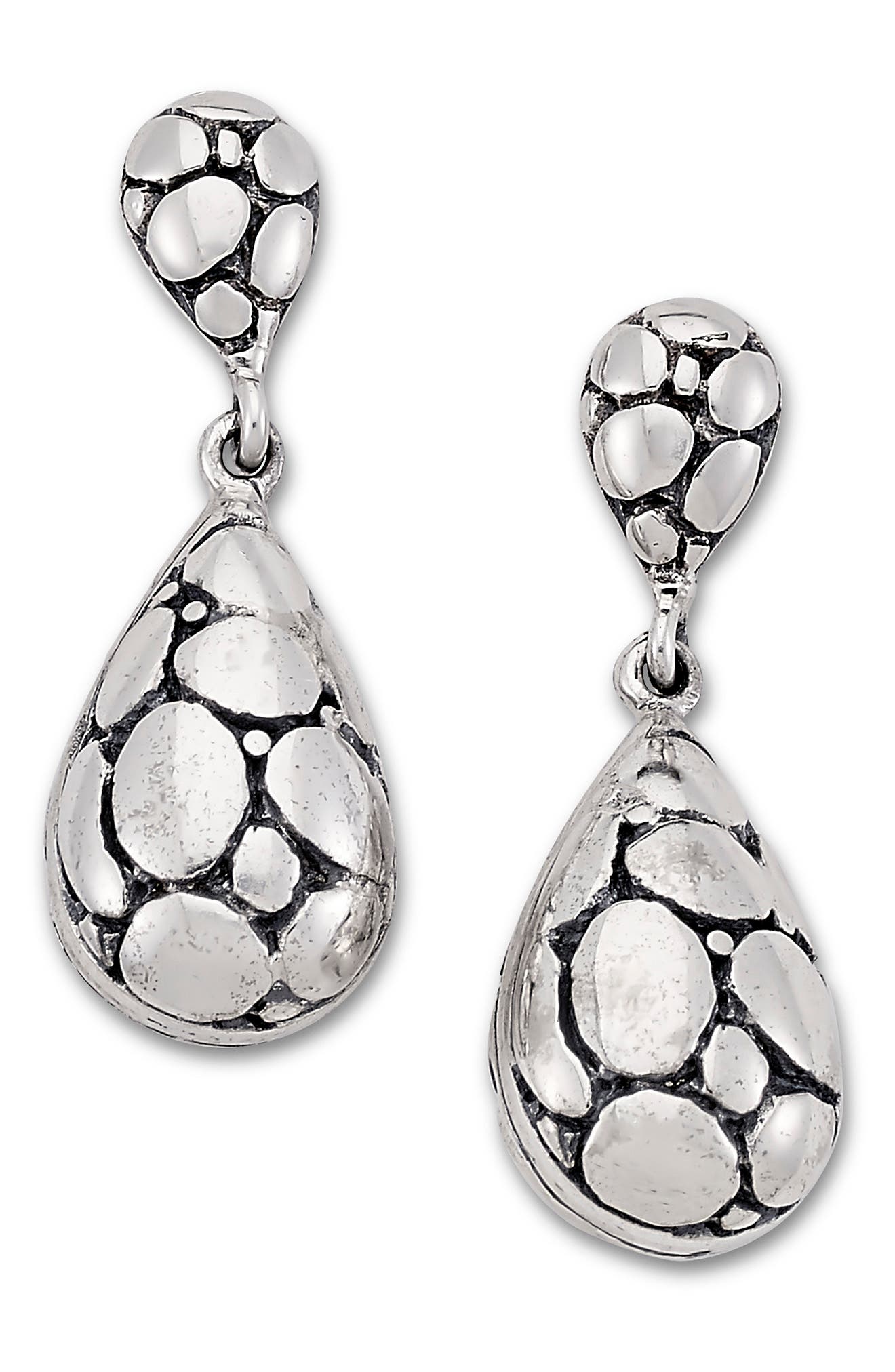 SAMUEL B. Stainless Steel Pebble Design Drop Earrings | Nordstromrack