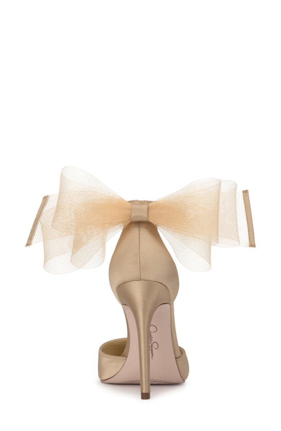 Jessica Simpson Phindies Ankle Strap Pointed Toe Pump In Champagne