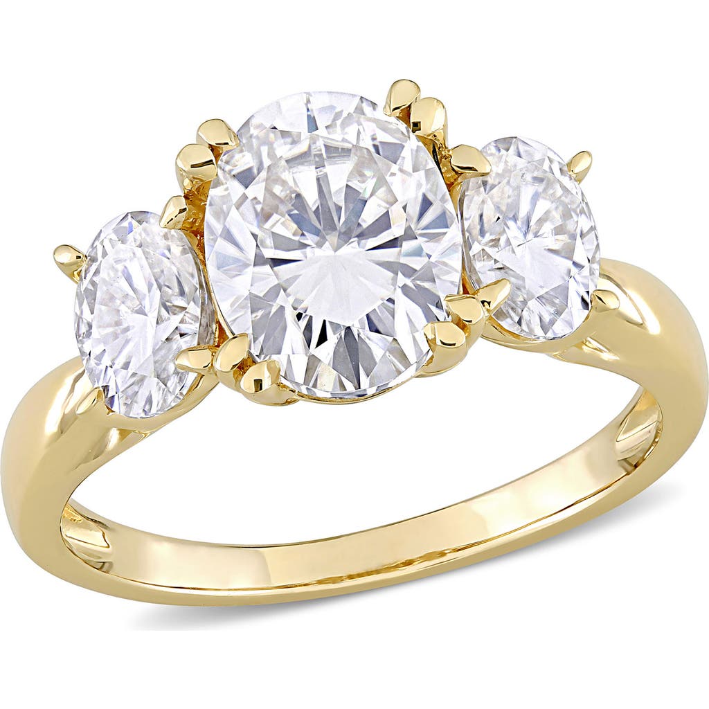 Delmar Oval Lab-created Moissanite Ring In White
