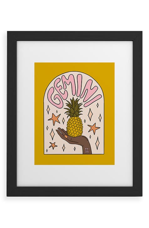 Gemini Pineapple Framed Wall Art