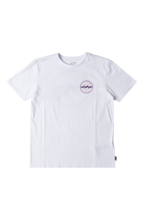 Billabong Kids' Rotor Diamond Graphic T-shirt In White