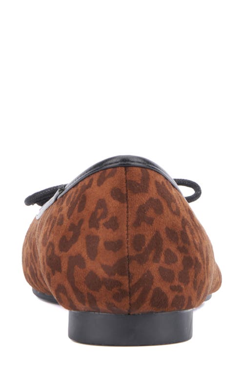 New York And Company Patricia Cap Toe Flat In Leopard