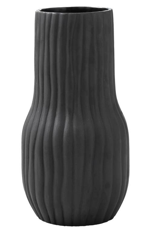 Renwil Nocera Ceramic Stoneware Decorative Vase In Black