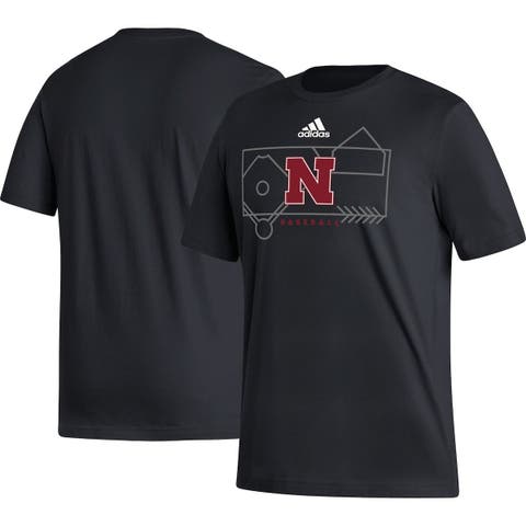 Nebraska Adidas Pinstripe Baseball Jersey - White