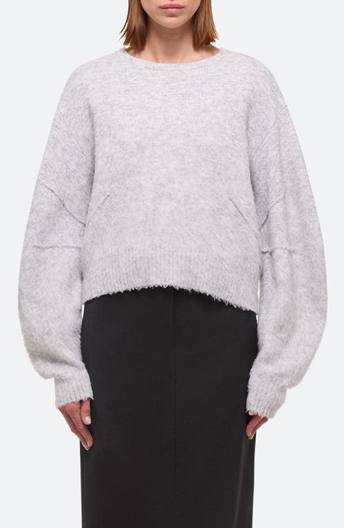 Helmut Lang Apex Crewneck Sweater In Light Heather Grey