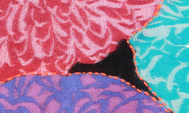 Saachi Floral Infinity Scarf In Black Multi