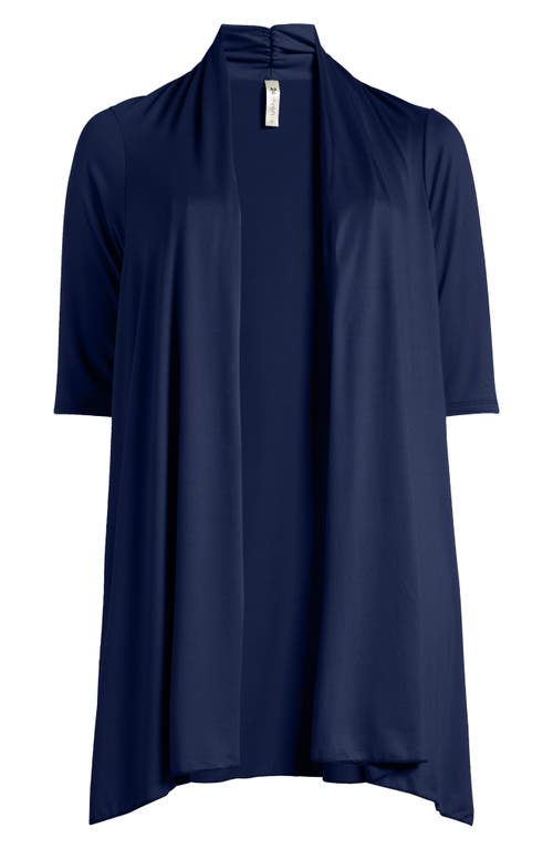 24SEVEN COMFORT APPAREL 24SEVEN COMFORT APPAREL OPEN FRONT LONG CARDIGAN 