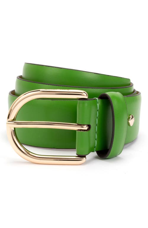 Shop Kate Spade New York Leather Belt In Ks Green