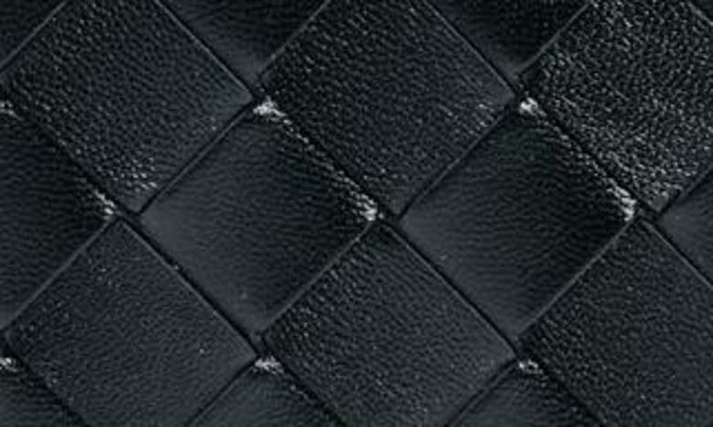 Shop Bottega Veneta Mini Wallace Intrecciato Leather Shoulder Bag In Black/ Gold