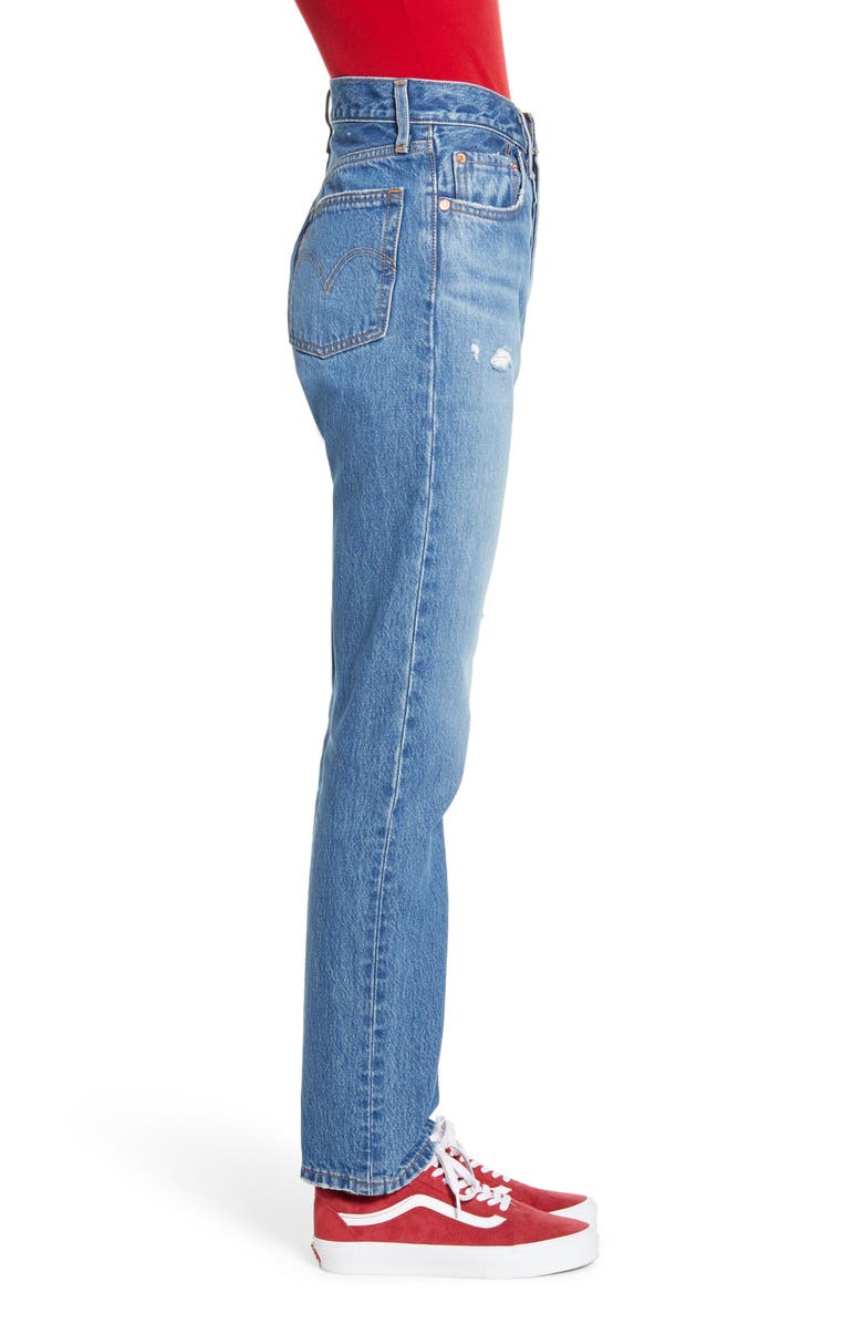 501® High Waist Straight Leg Jeans
