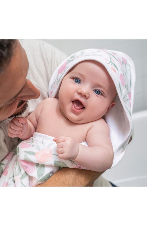Shop Aden + Anais 2-pack Cotton Washcloth & Hooded Towel In Ma Fleur Pink