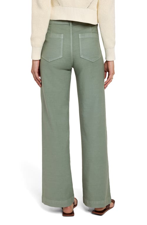 Faherty Harbor Stretch Terry Wide Leg Pants In Coastal Sage