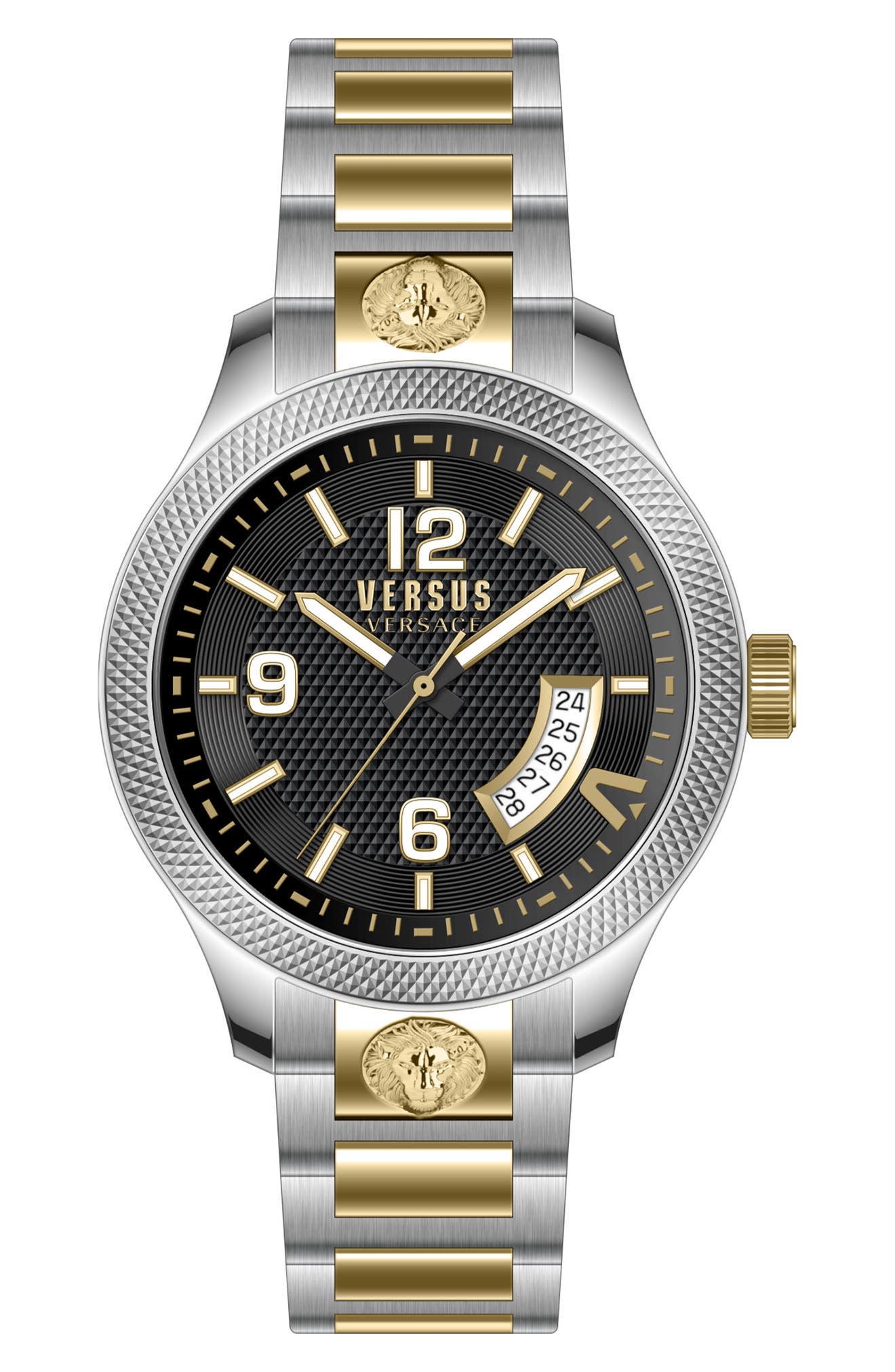 versace two tone watch