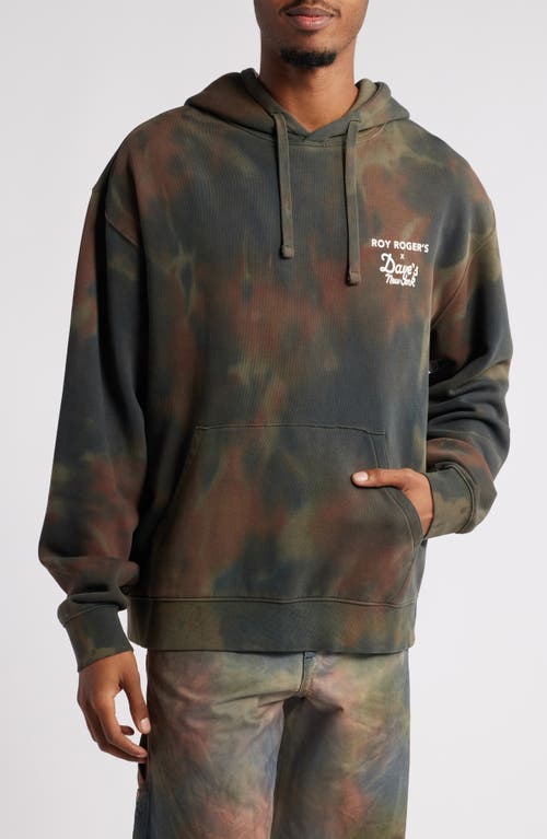 Shop Roy Roger's X Dave's New York Roy Rogers X Dave's New York Gender Inclusive Logo Graphic Hoodie In Sweater Tie Dye