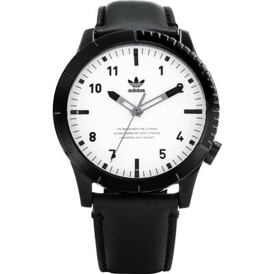 Adidas Cypher Leather Strap Watch, 42Mm