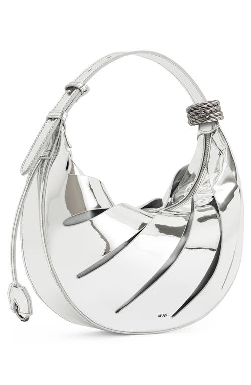 Jw Pei Jana Hollow Out Faux Leather Shoulder Bag In Silver