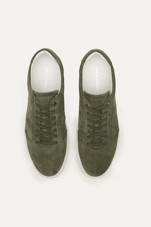 Want Les Essentiels De La Vie Want Les Essentiels Lennon 2.0 Suede Leather Low Sneaker In Green
