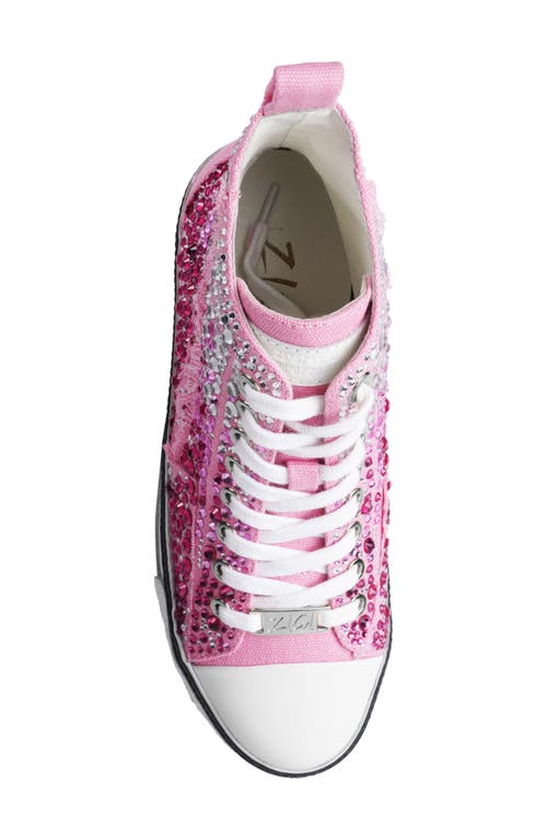 ZIGI ZIGI CARMENSA-2 EMBELLISHED PLATFORM HIGH TOP SNEAKER