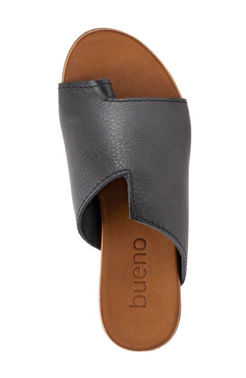 Bueno Tulla Slide Sandal In Black/tan Leather