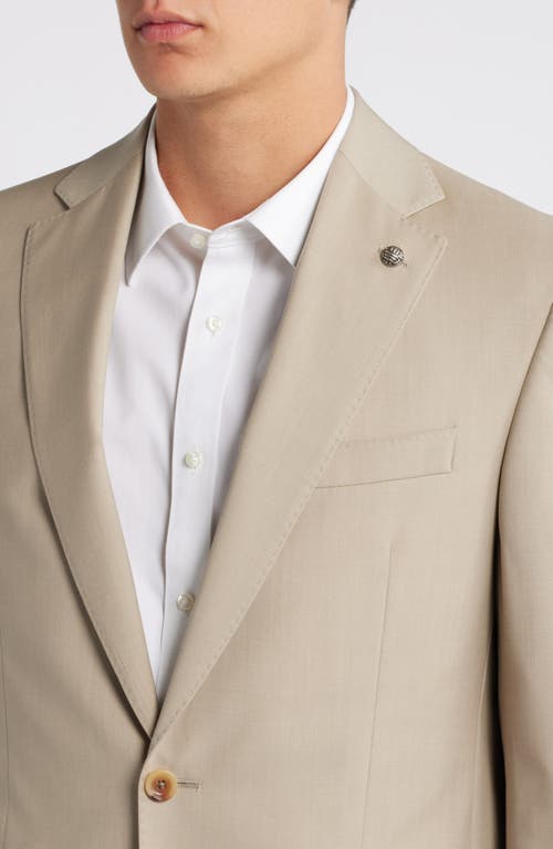 Shop Jack Victor Esprit Solid Tan Wool Suit