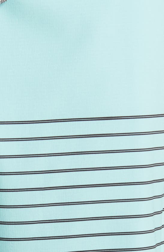 Shop Rvca Current Stripe Water Repellent Board Shorts In Jade