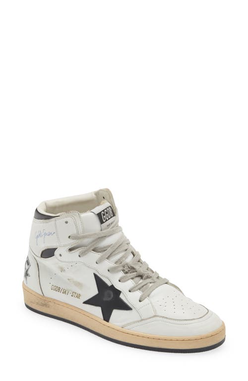 Golden Goose Sky-Star High Top Sneaker White/Black 10283 at Nordstrom,