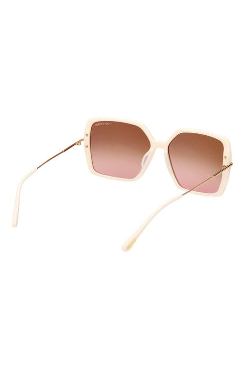 Tom Ford Sunglasses In Shiny Ivory Deep Gold/amber