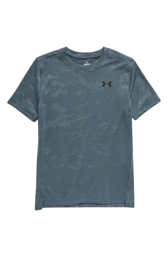 Under Armour Kids' Tech Vent Jacquard T-shirt In Downpour Gray / Black