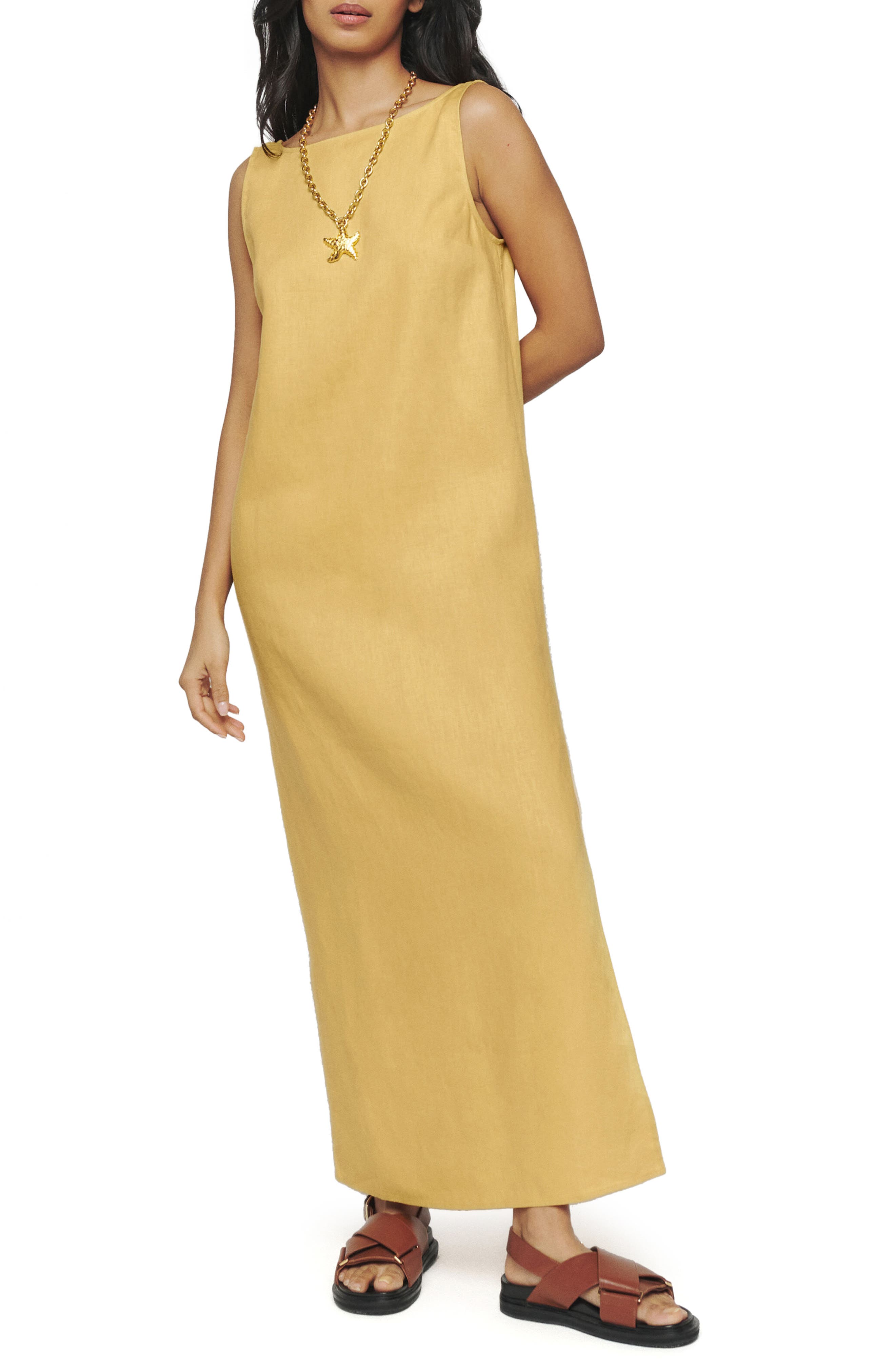 Reformation Marcie Linen Maxi Dress in Tuscan Sun | Smart Closet