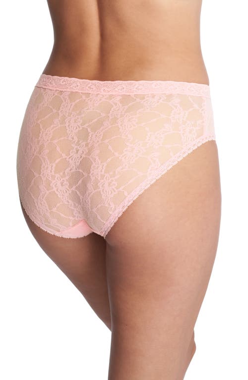 Shop Natori Bliss Allure Lace Briefs In Seashell