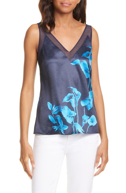 Click to view more detailed imagery on our partner's website Ted Baker Jeniee Floral Print Cami In Navy