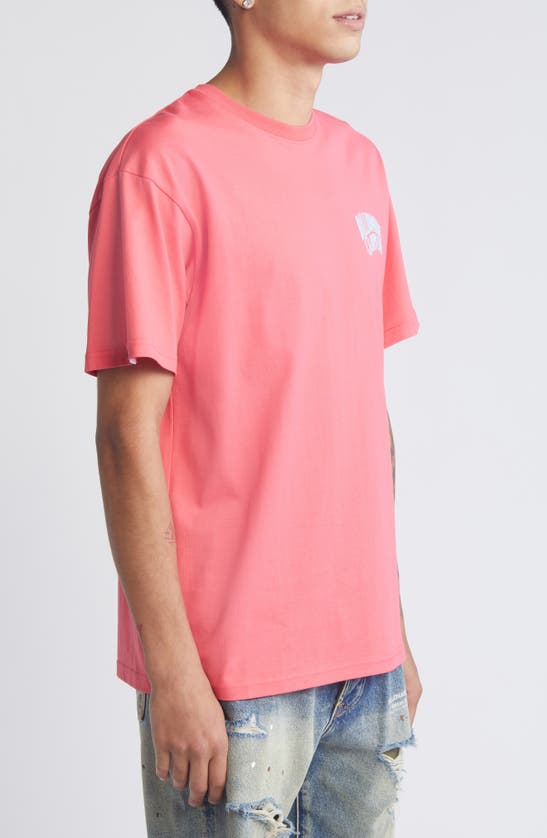 Shop Billionaire Boys Club Small Arch Logo Cotton Graphic T-shirt In Rouge Red