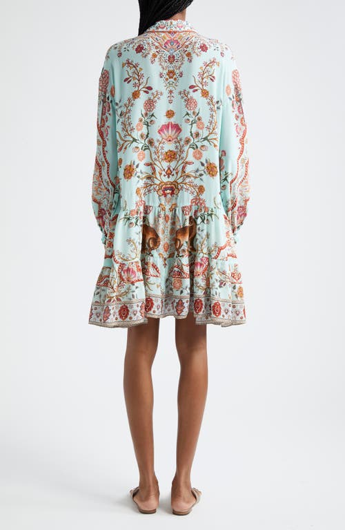 Shop Camilla Weaving Worlds Long Sleeve Silk Shirtdress