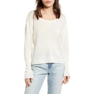 Faherty Reenie Linen Sweater, White