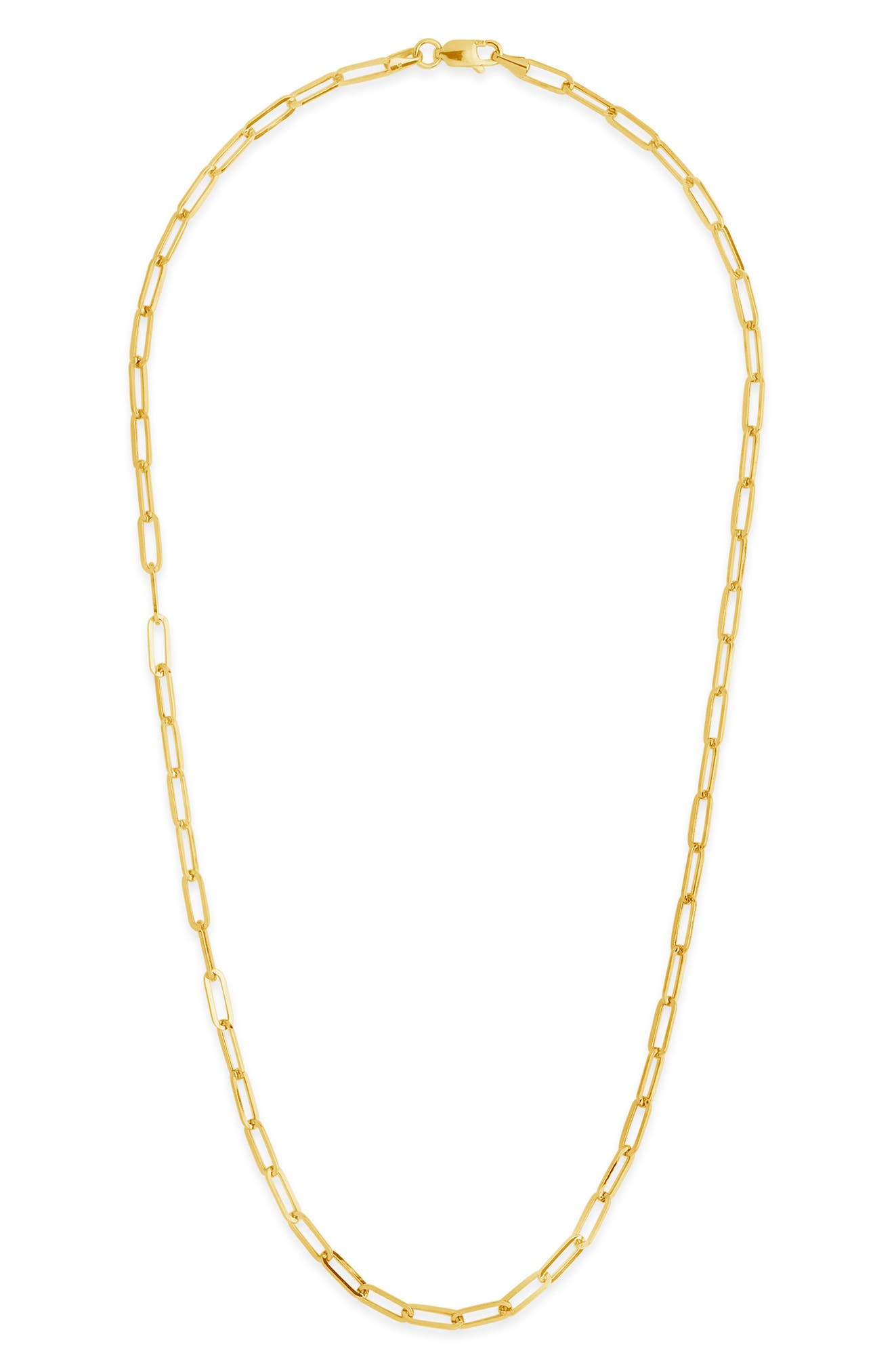 italian gold paperclip necklace