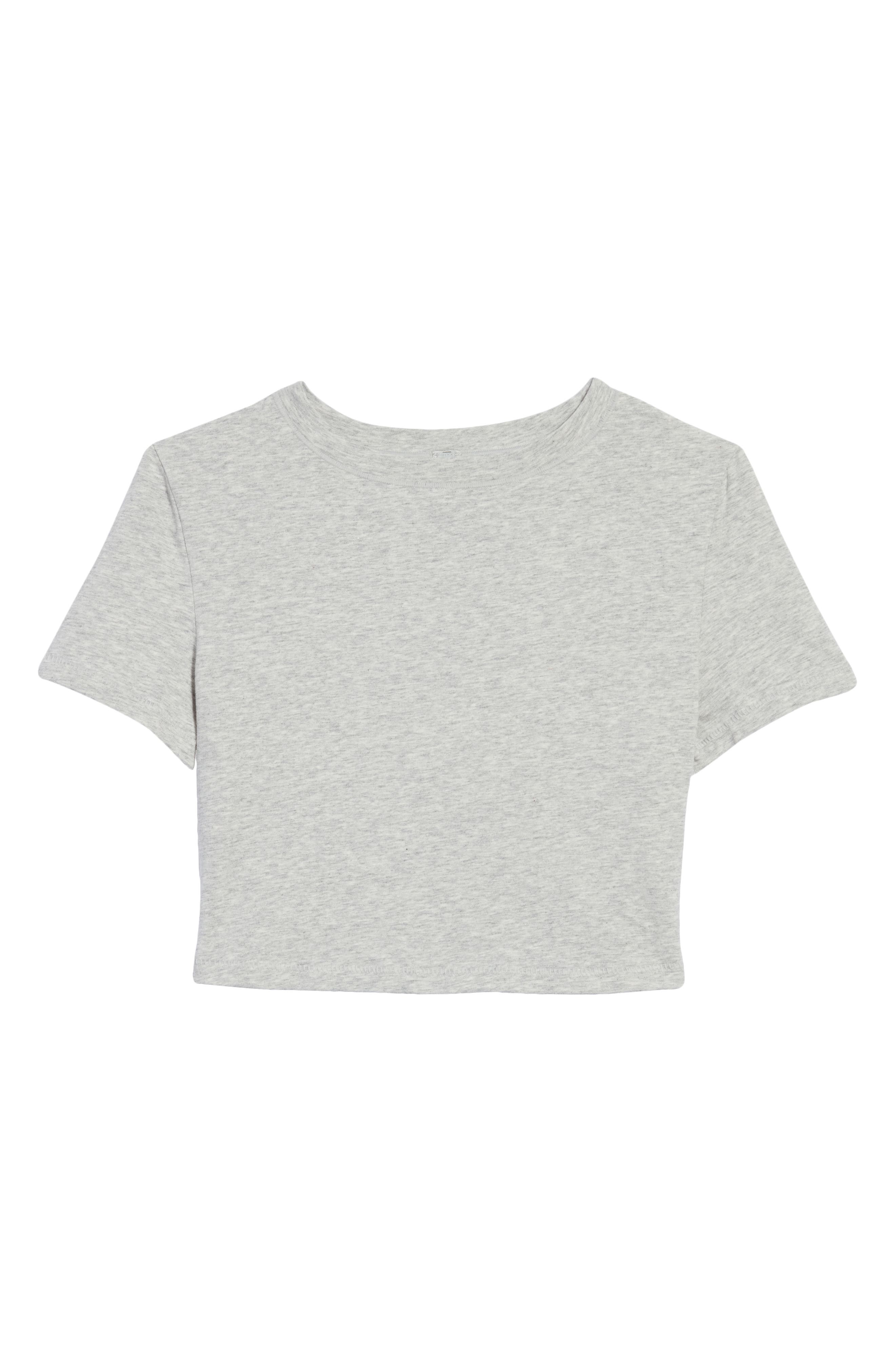 Black Cotton Jersey Super Cropped T-Shirt