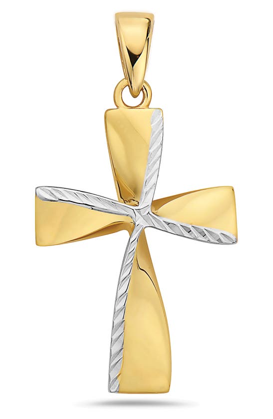 Best Silver 14k Gold Cross Pendant Necklace In 2tone