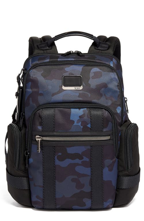 Tumi Alpha Bravo Nathan Expandable Backpack in Navy Camouflage