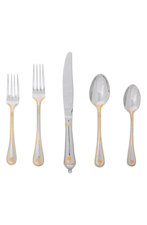 Shop Juliska Berry And Thread Gold Accent 5-piece Place Setting In Polished Silver/gold