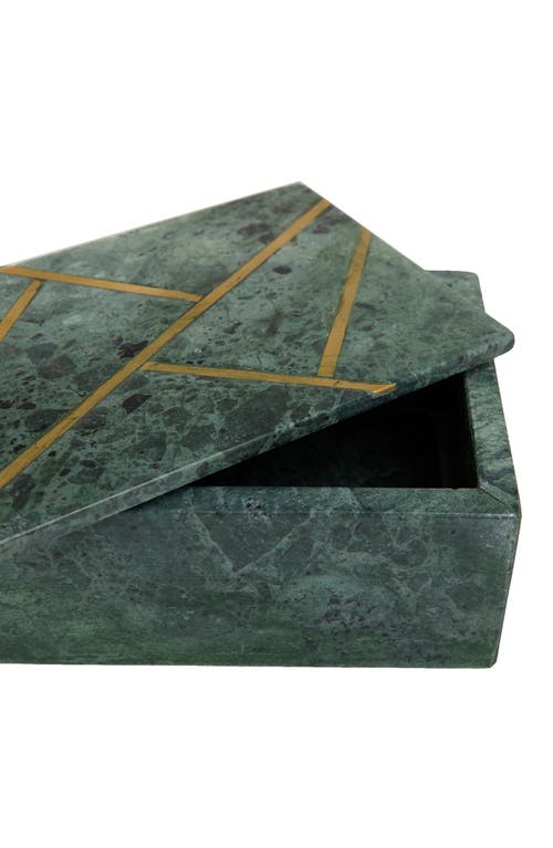 Shop Vivian Lune Home 3-piece Marble Box Set In Green