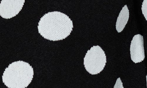 Shop Mango Polka Dot Cardigan In Black